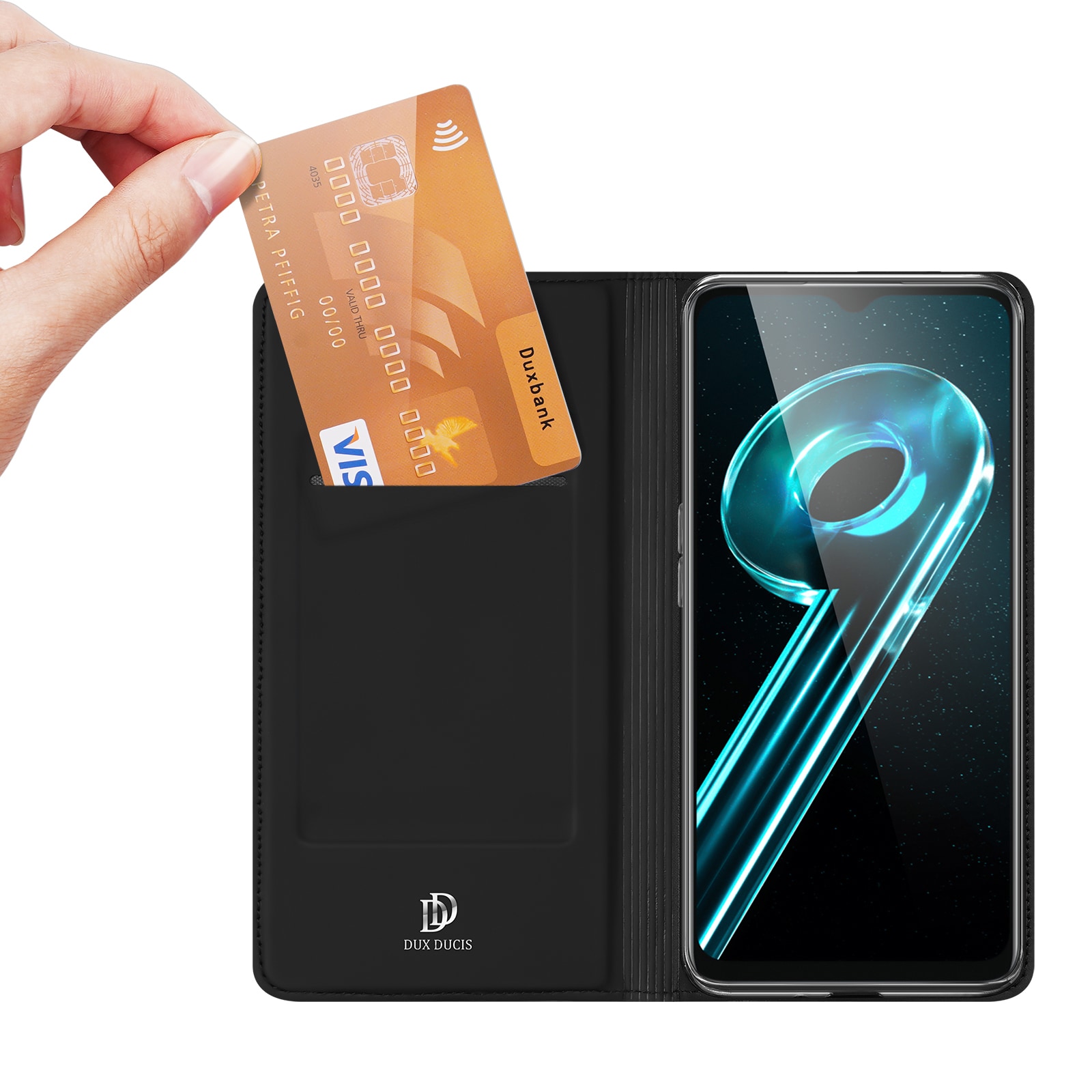 Dux Ducis Skin Pro-etui for Realme 10 5G / Realme 9i 5G deksel Flip Card Wallet Stand Svart