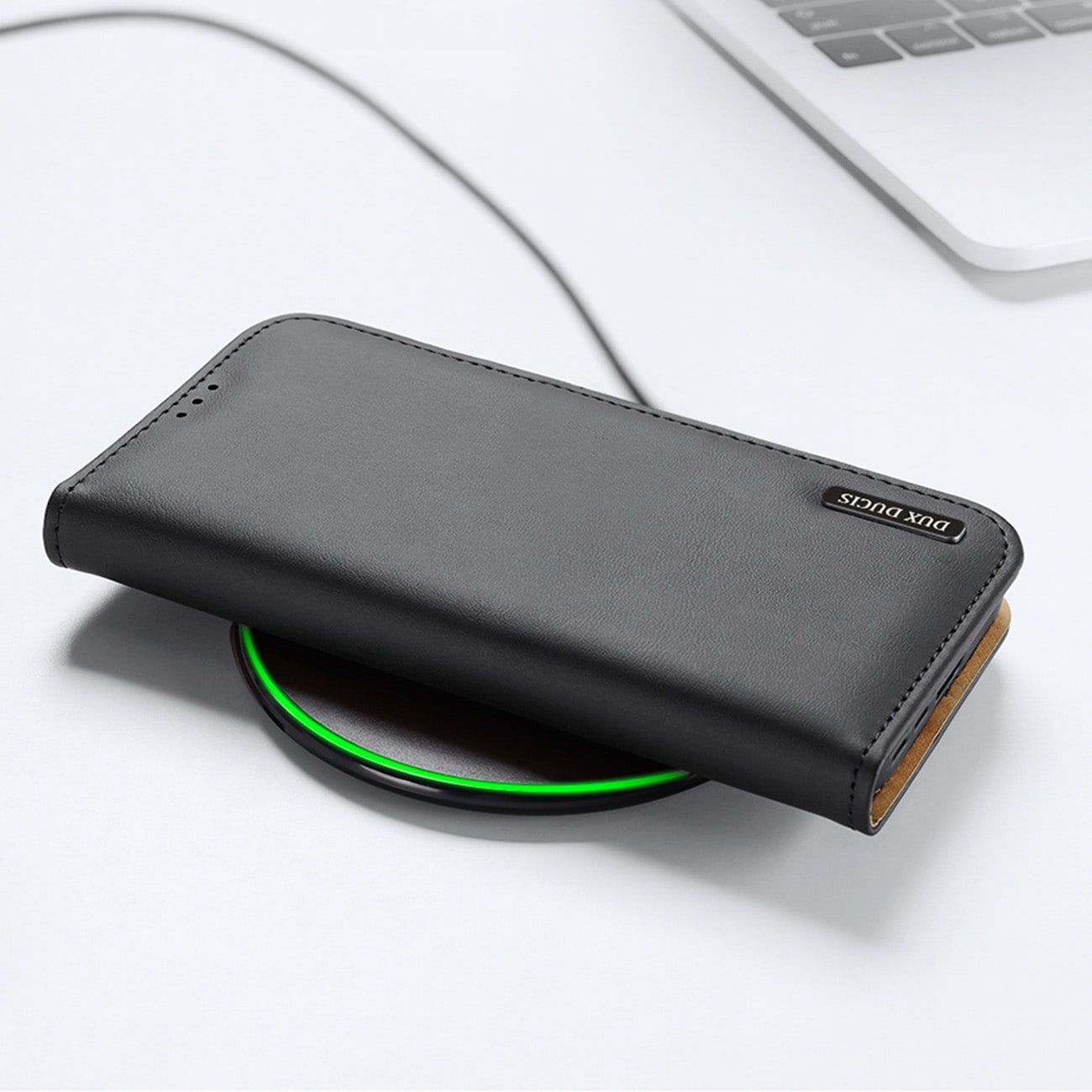 Dux Ducis Hivo etui Samsung Galaxy S23+ flip etui lommebokstativ RFID-blokkering svart