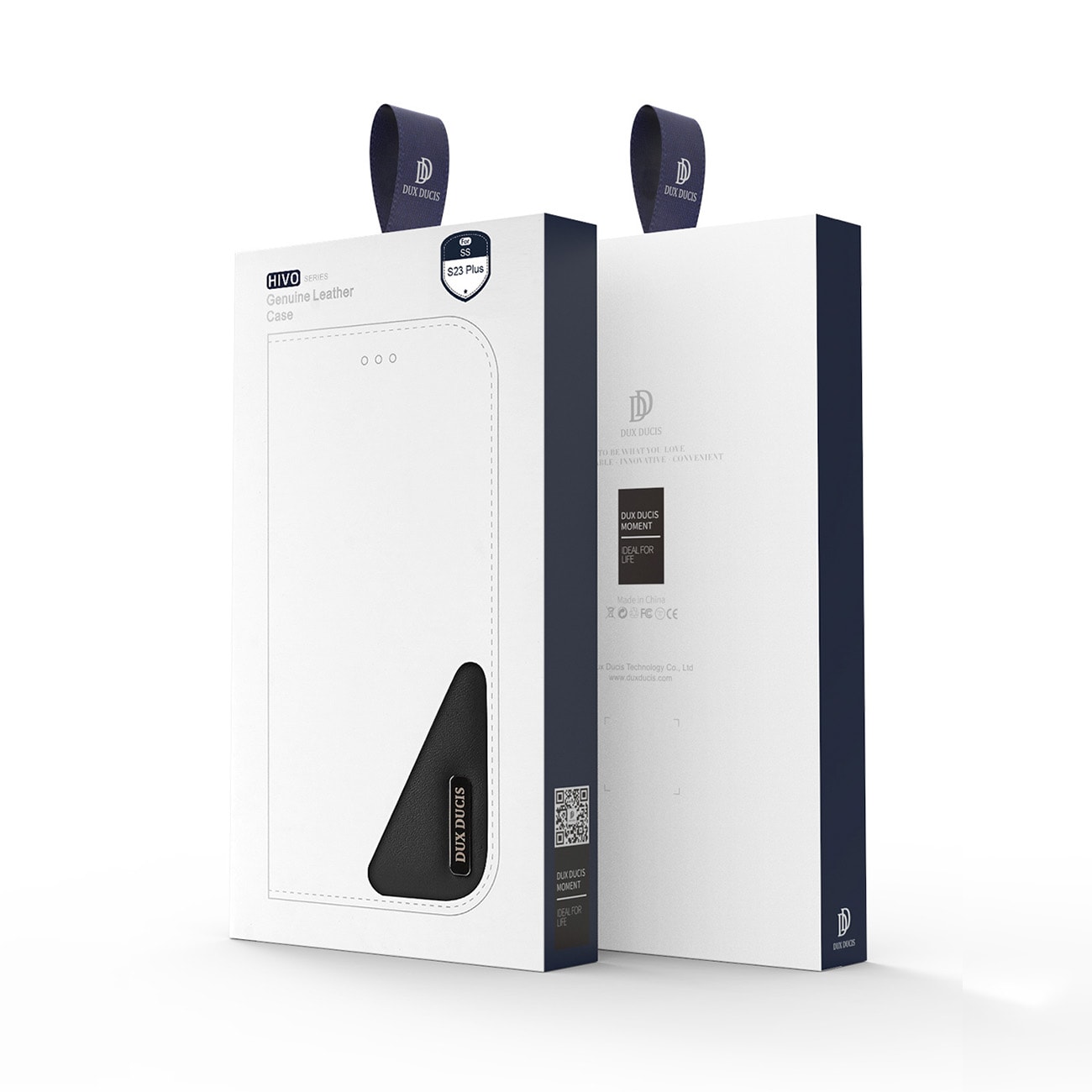 Dux Ducis Hivo etui Samsung Galaxy S23+ flip etui lommebokstativ RFID-blokkering svart