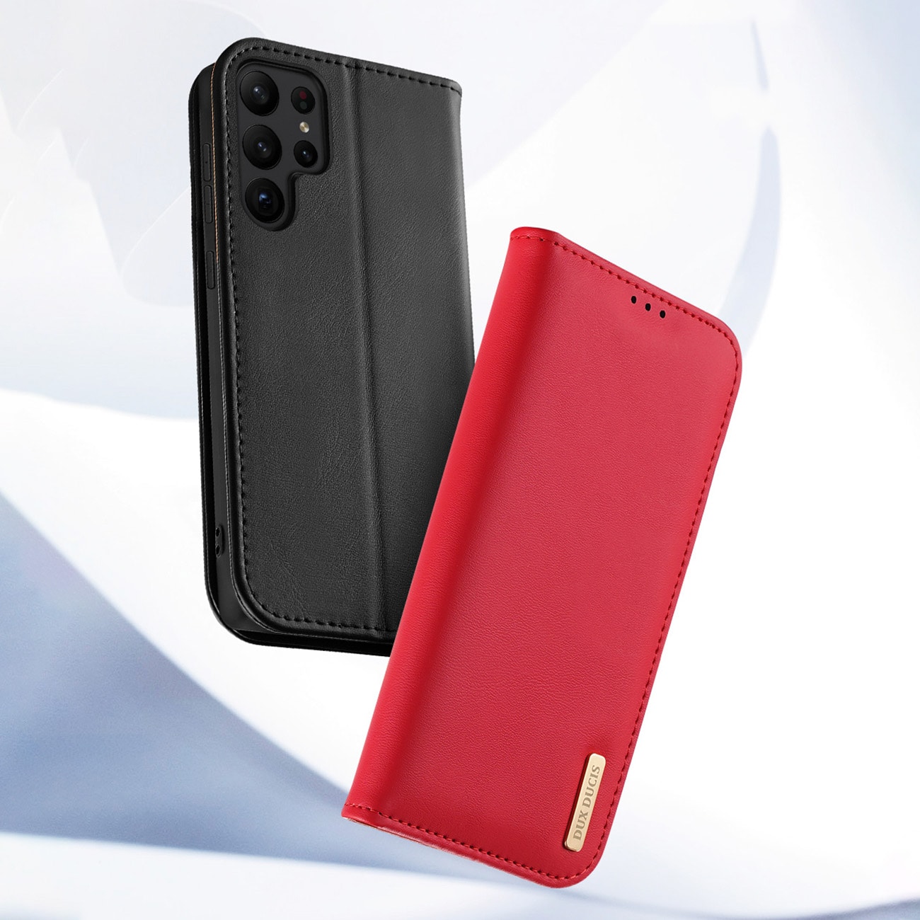 Dux Ducis Hivo etui Samsung Galaxy S23+ flip cover lommebokstativ RFID-blokkering brun