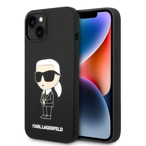 Karl Lagerfeld Ikonik-etui i silikon til iPhone 14 Plus - svart