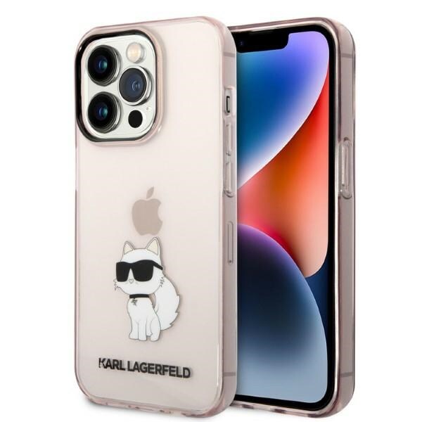 Karl Lagerfeld Ikonik Choupette-etui til iPhone 14 Pro Max - rosa