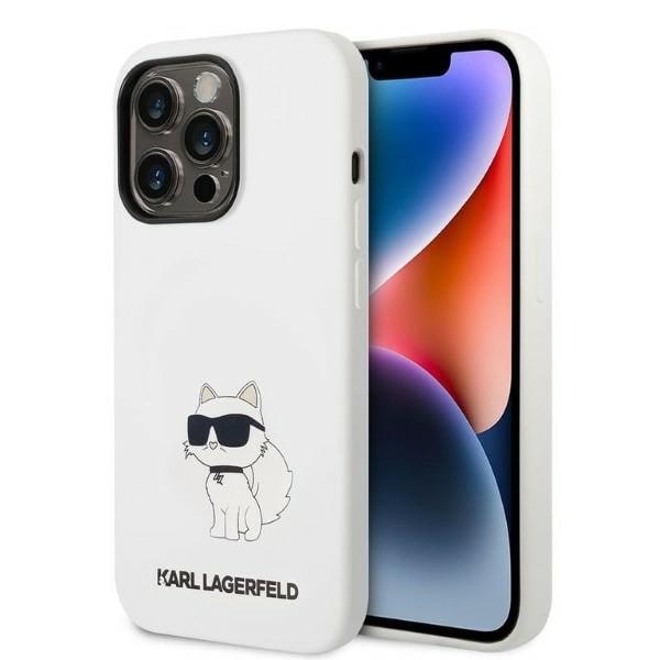 Karl Lagerfeld Choupette-etui i silikon til iPhone 14 Pro Max - hvit