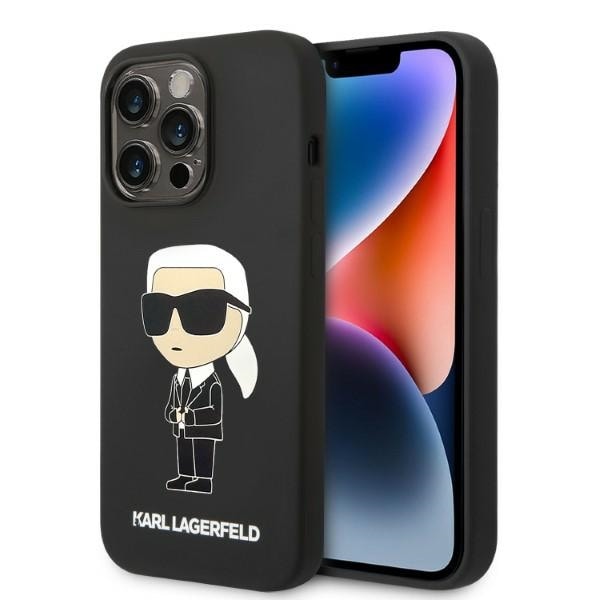 Karl Lagerfeld KLHMP14XSNIKBCK iPhone 14 Pro Max 6.7" hardcase svart/svart Silikon Ikonik MagSafe