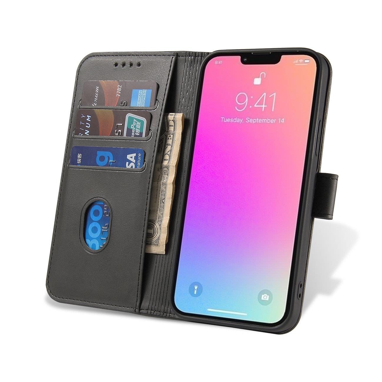Magnet Etui for Realme 10 Pro-deksel med flip lommebokstativ svart