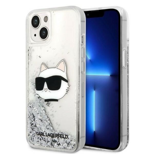 Karl Lagerfeld KLHCP14MLNHCCS iPhone 14 Plus 6,7" sølv/sølv hardcase Glitter Choupette Head