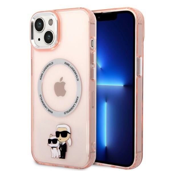 Karl Lagerfeld KLHMP14SHNKCIP iPhone 14 6.1" hardcase pink/rose Iconic Karl & Choupette MagSafe