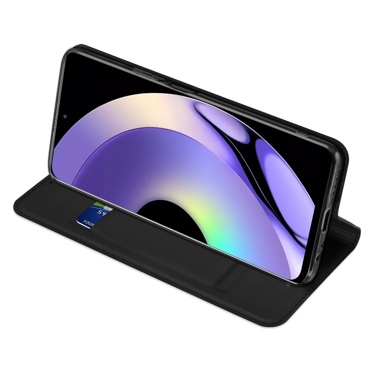 Dux Ducis Skin Pro-etui for Realme 10 Pro Flip Card Wallet Stand Svart