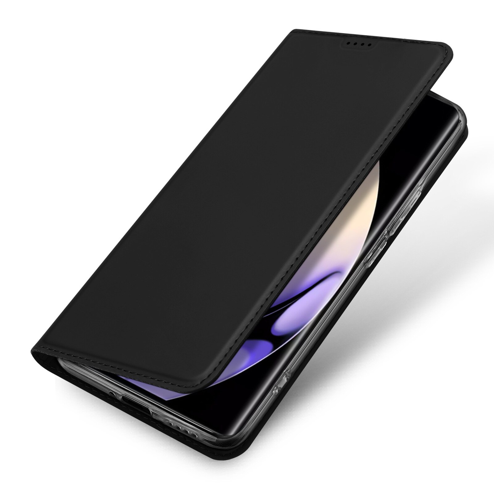 Dux Ducis Skin Pro-etui for Realme 10 Pro+ flip cover kort lommebok stativ svart