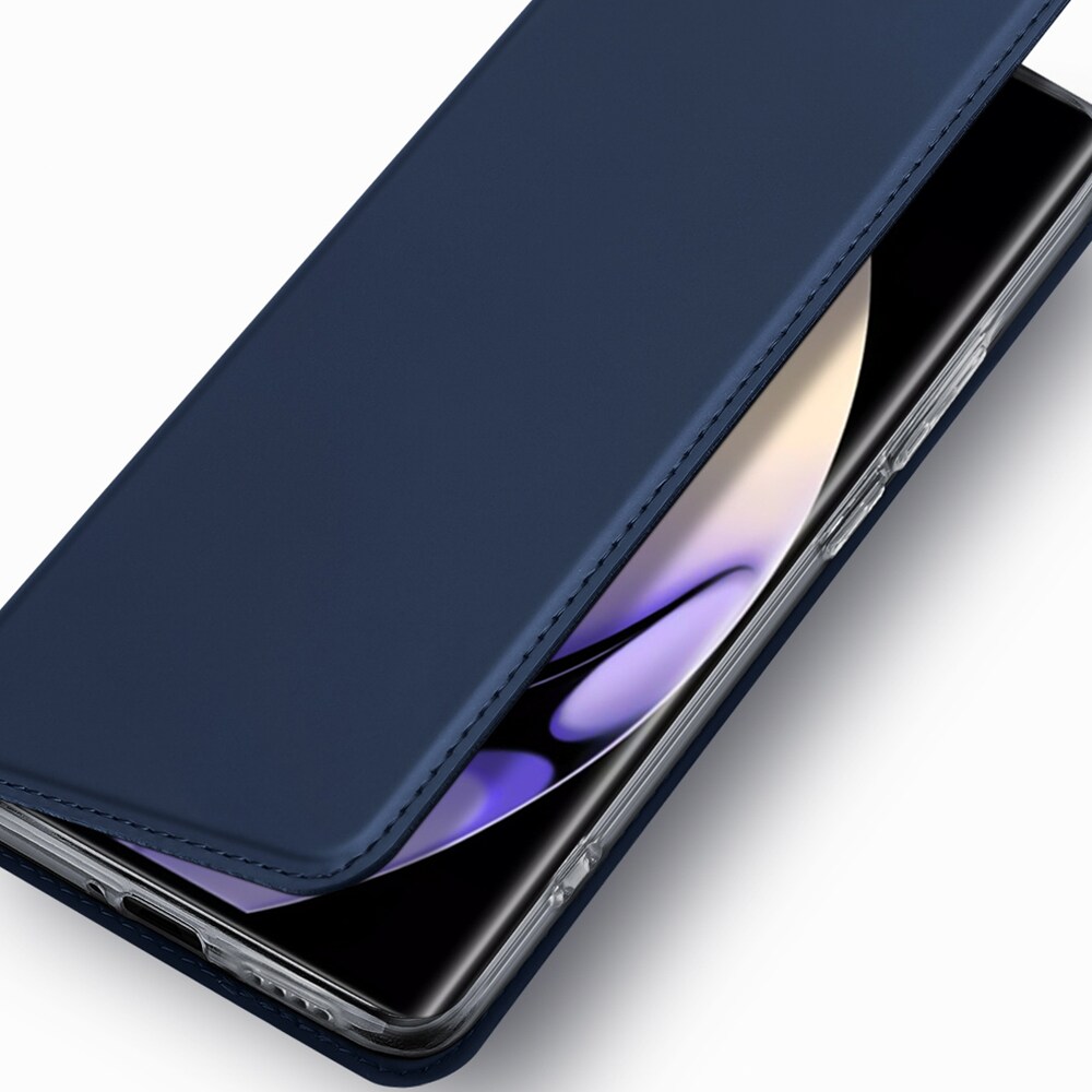 Dux Ducis Skin Pro-etui for Realme 10 Pro+ flip cover kort lommebok stativ blå