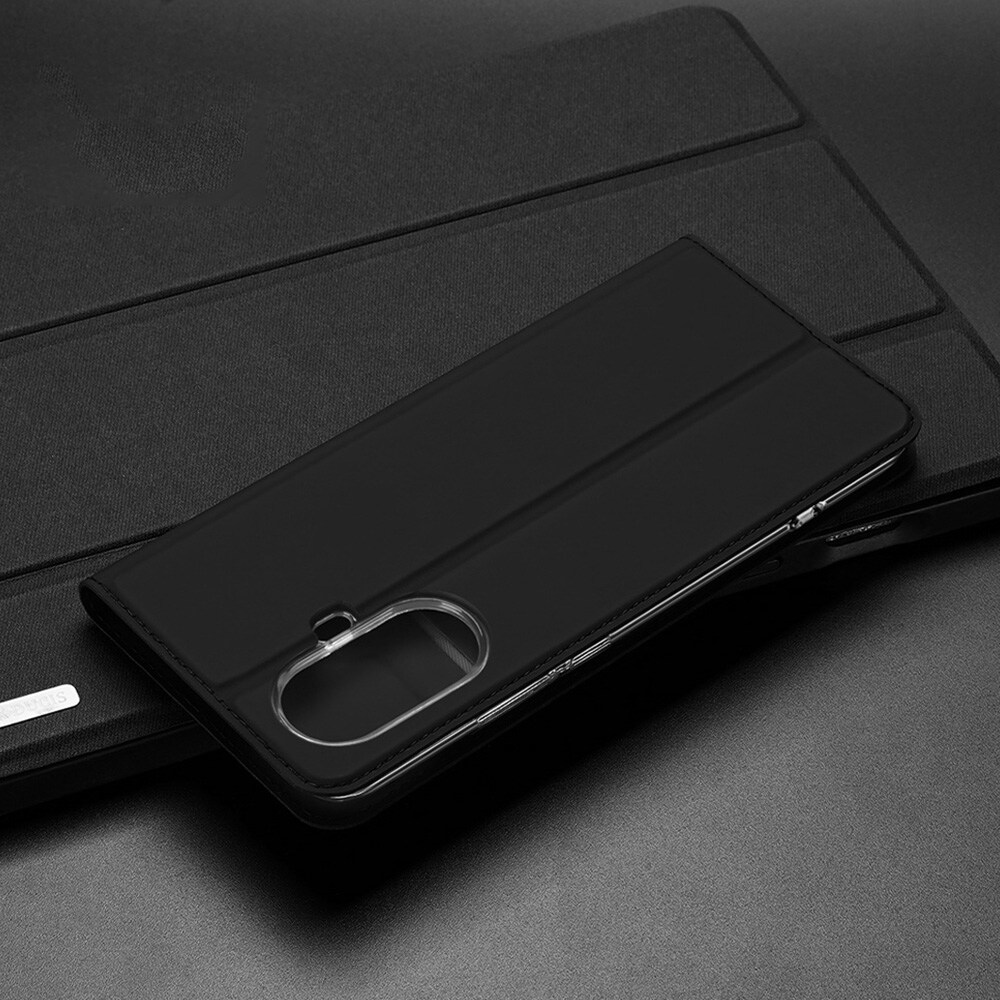 Dux Ducis Skin Pro-etui for Realme 10 Pro+ flip cover kort lommebok stativ blå