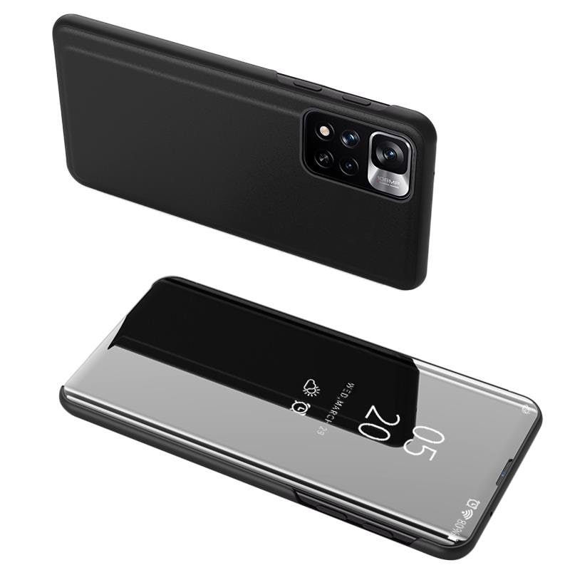 Clear View Case-deksel for Realme C33 flipdeksel svart