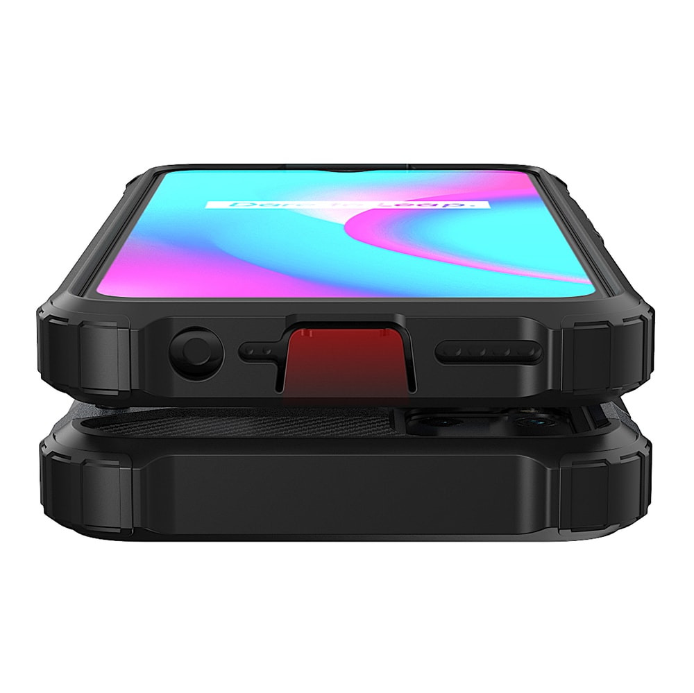 Hybrid Armor-etui for Realme 10 5G / Realme 9i 5G pansret hybridveske svart