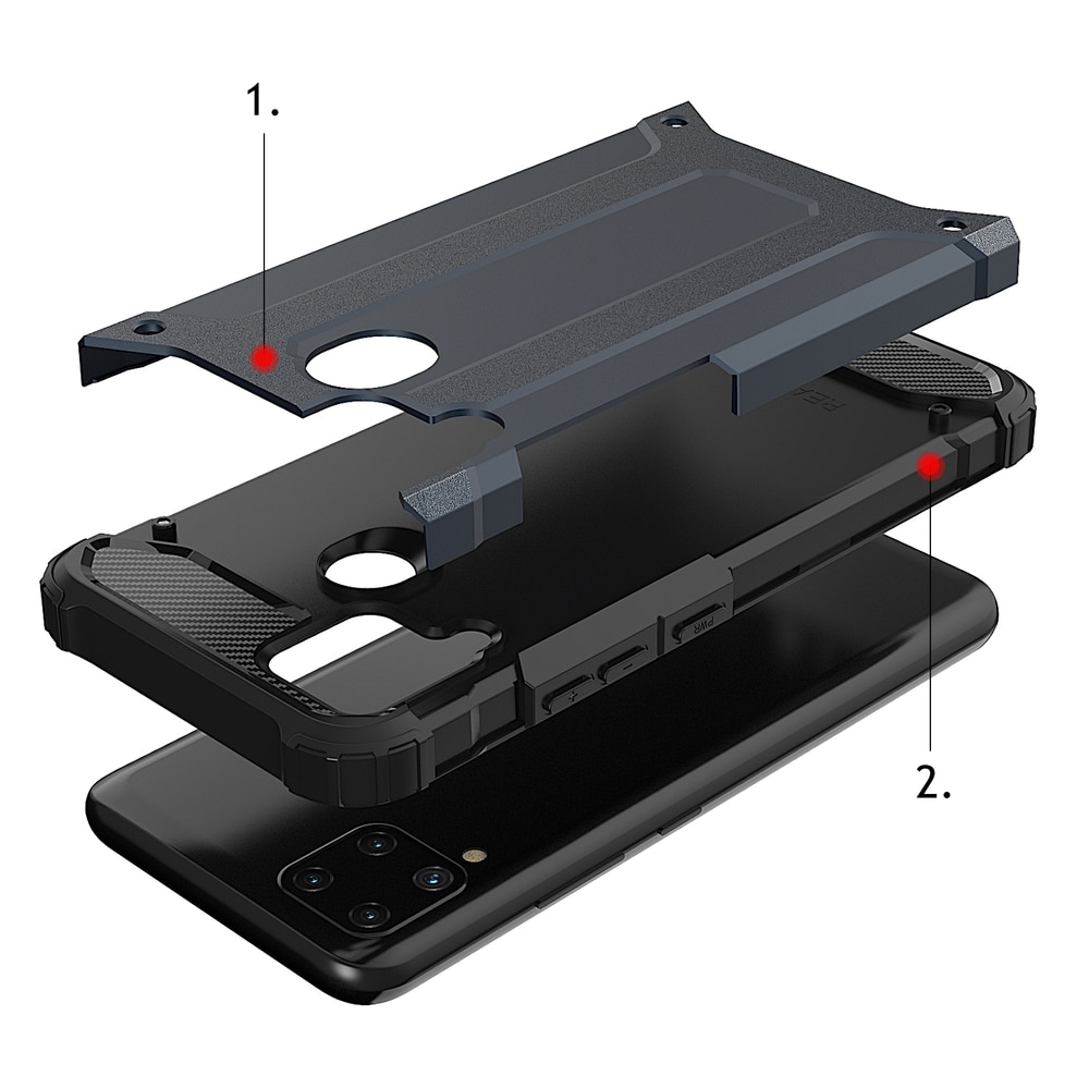 Hybrid Armor-etui for Realme 10 5G / Realme 9i 5G pansret hybridveske svart