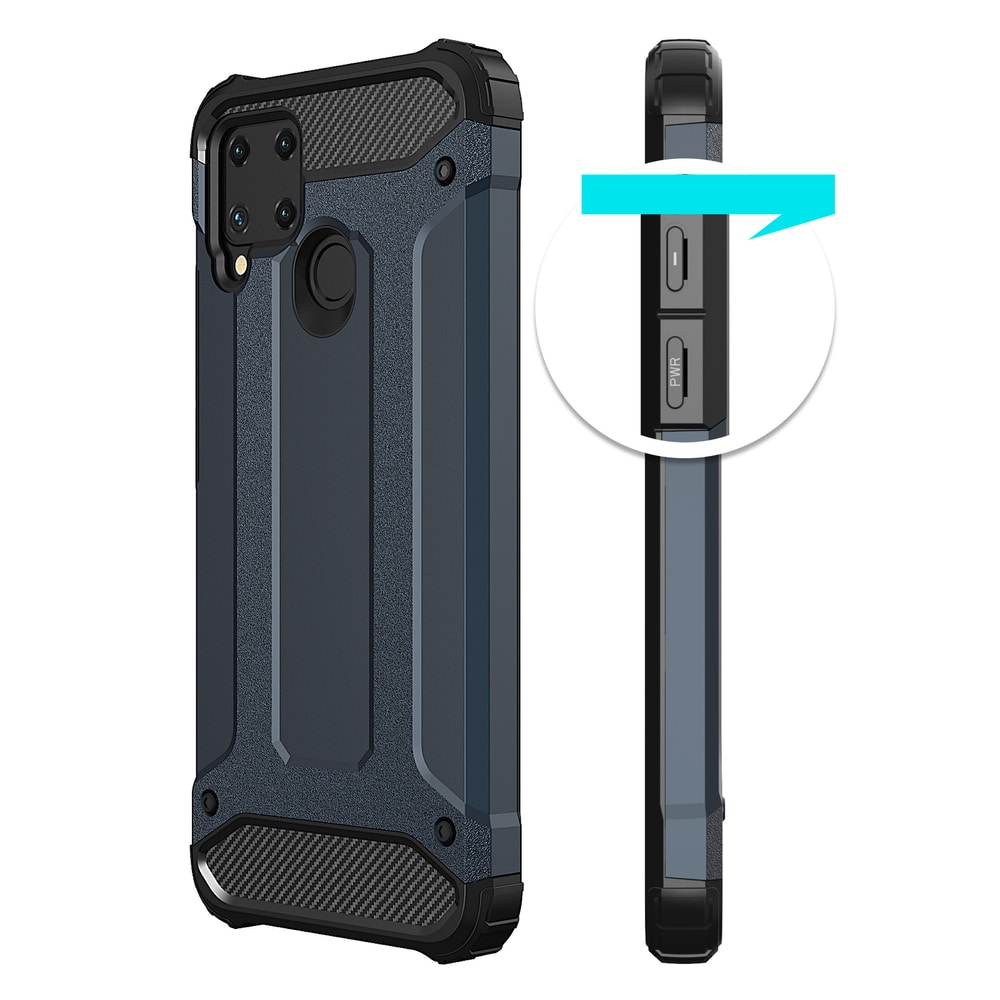 Hybrid Armor-etui for Realme 10 5G / Realme 9i 5G pansret hybridveske svart