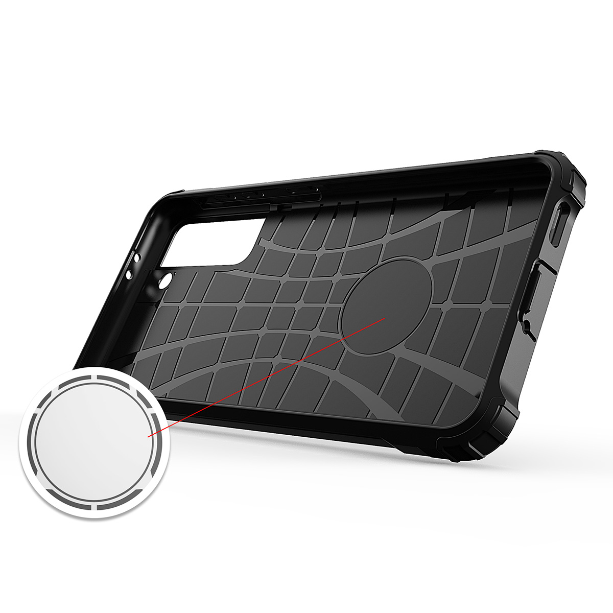 Hybrid Armor-etui for Samsung Galaxy S23+ pansret hybridveske svart