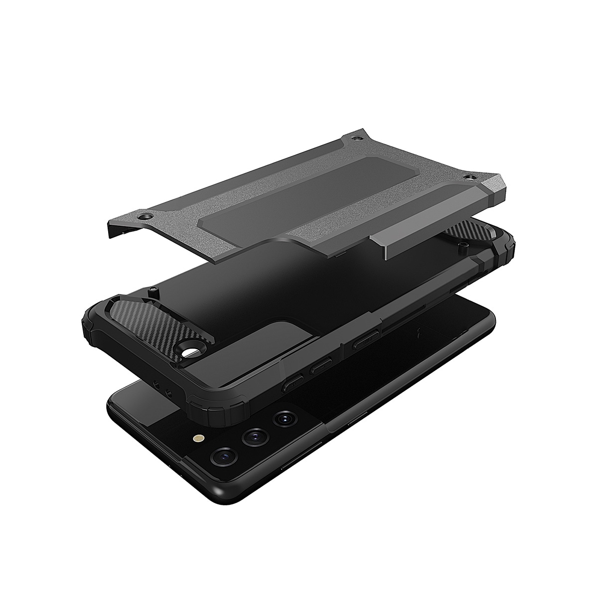Hybrid Armor-etui for Samsung Galaxy S23+ pansret hybridveske svart