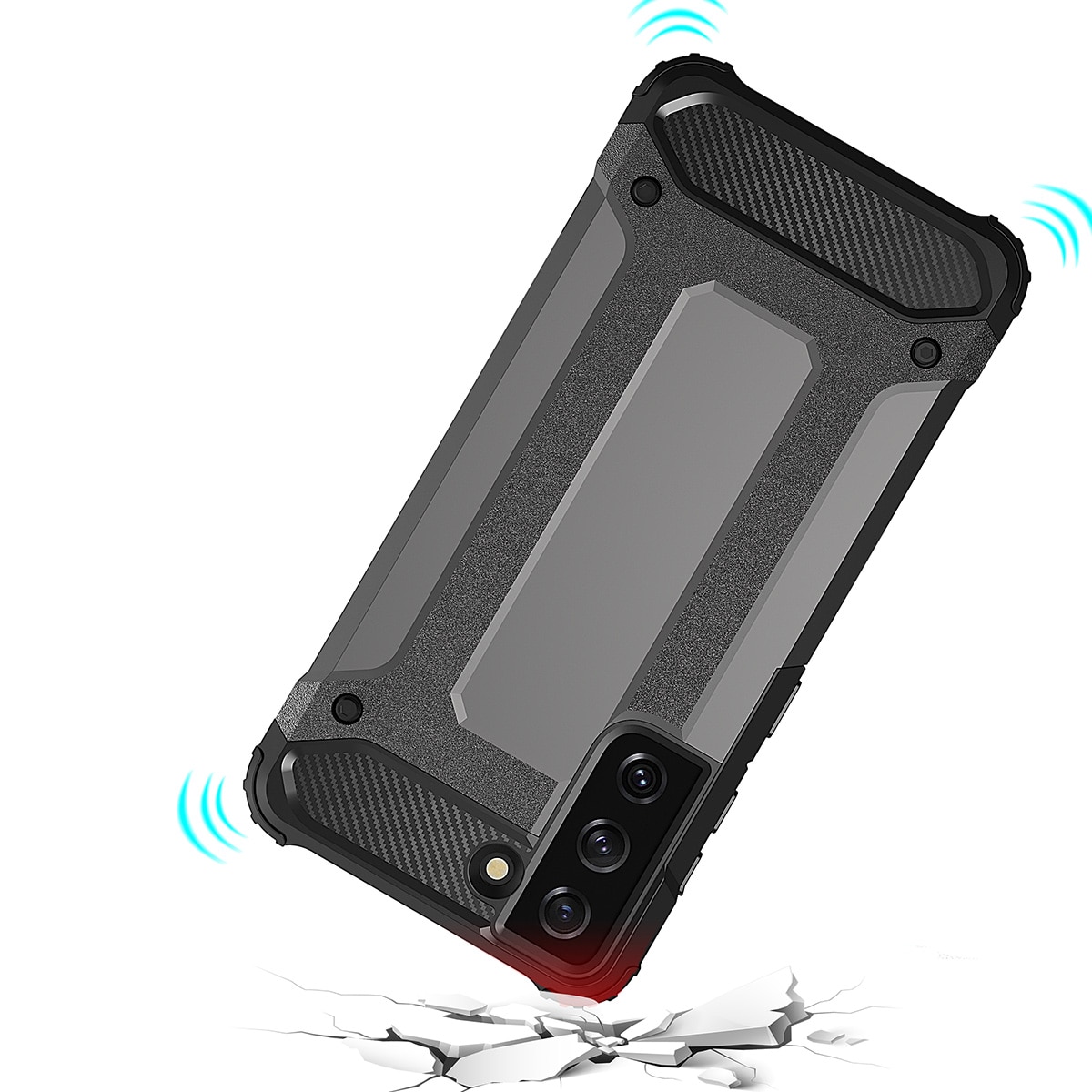 Hybrid Armor-etui for Samsung Galaxy S23+ pansret hybridveske svart