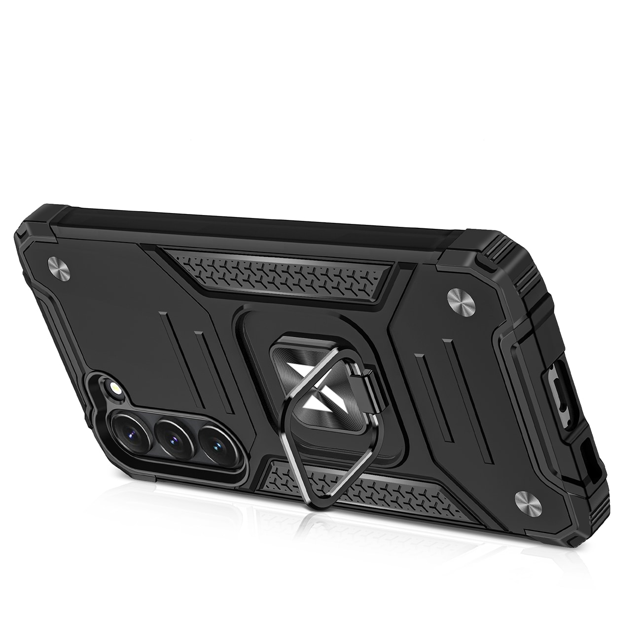 Wozinsky Ring Armor-etui for Samsung Galaxy S23 + pansredeksel magnetisk holderring svart