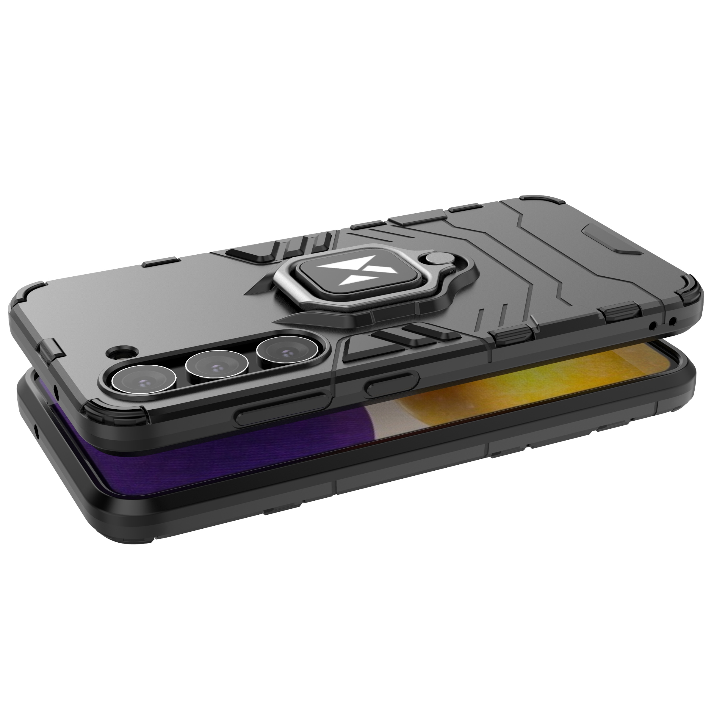 Wozinsky Ring Armor etui for Samsung Galaxy S23 pansrede deksel magnetisk holder ring svart