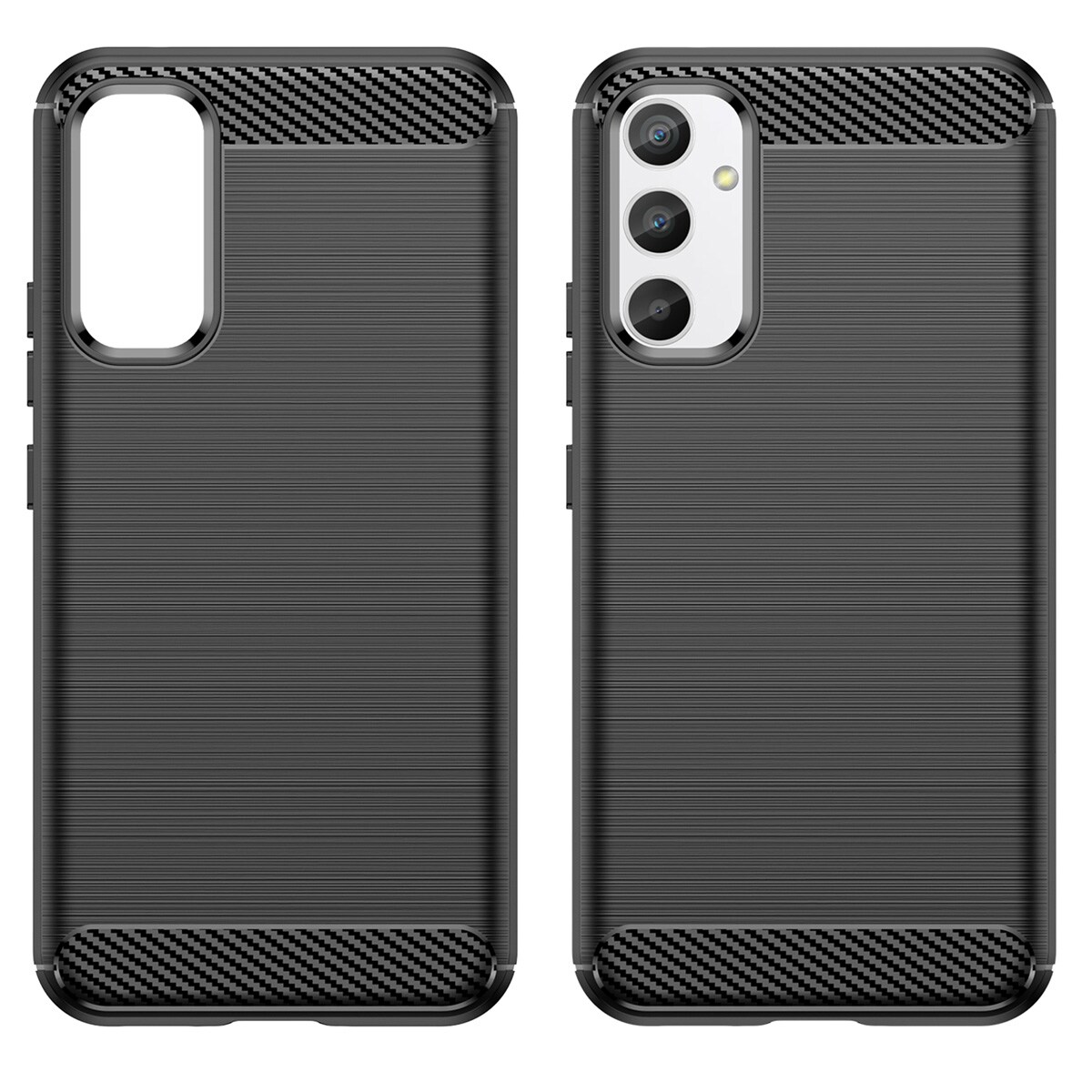 Carbon Case-etui for Realme 10 Pro fleksibelt karbondeksel i silikon, svart