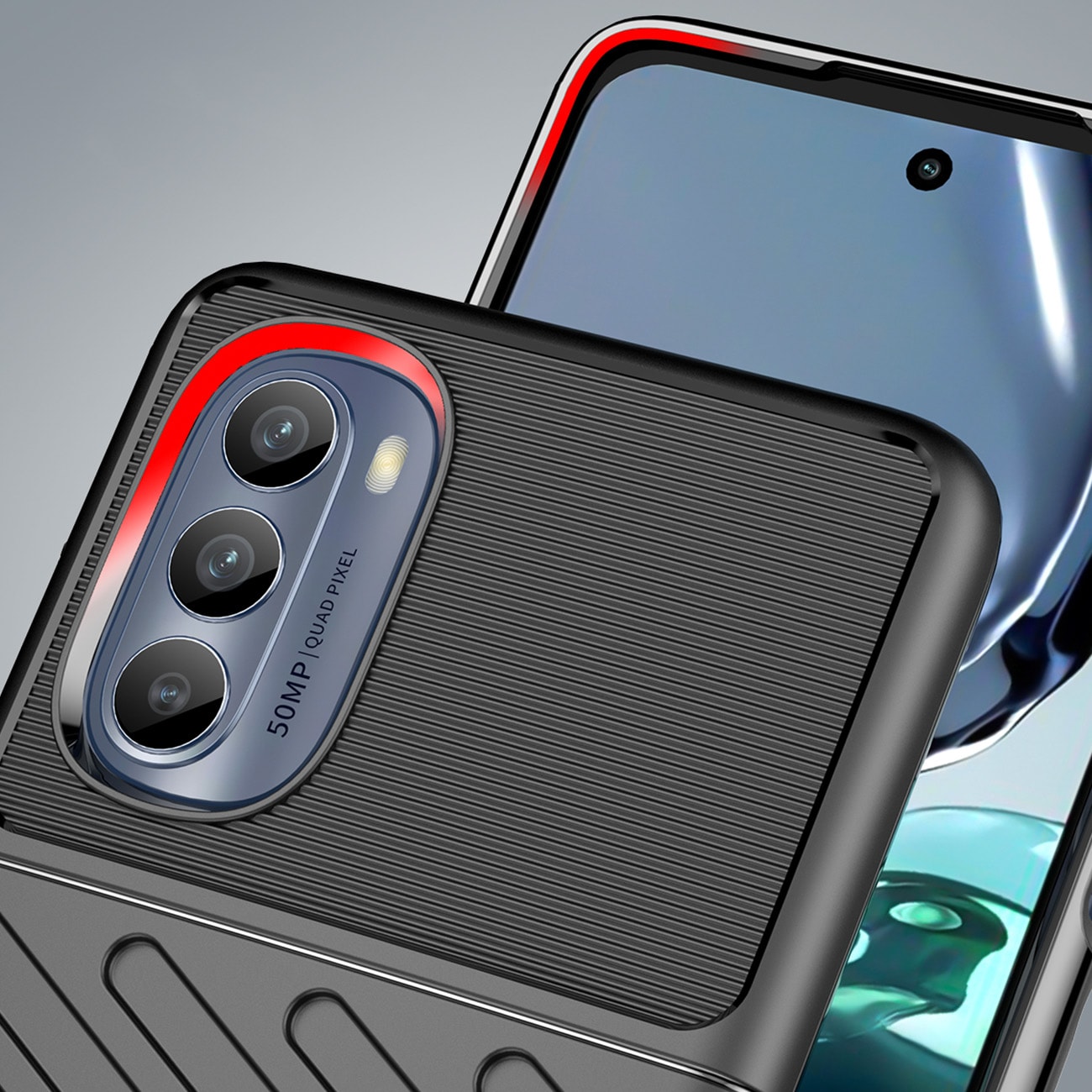 Thunder Case for Motorola Moto G62 5G silikon pansredeksel svart