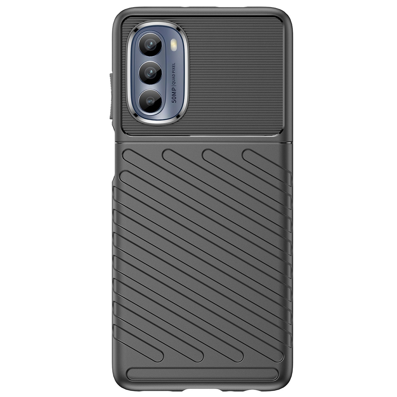 Thunder Case for Motorola Moto G62 5G silikon pansredeksel svart