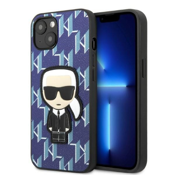Karl Lagerfeld KLHCP13SPMNIKBL iPhone 13 mini 5,4" hardcase blå/blå Monogram Ikonik Patch