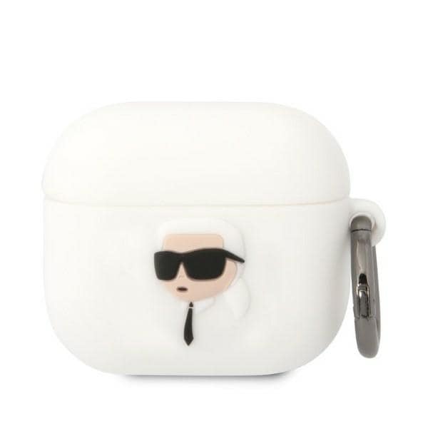 Karl Lagerfeld KLA3RUNIKH AirPods 3-deksel hvit/hvit Silikon Karl Head 3D