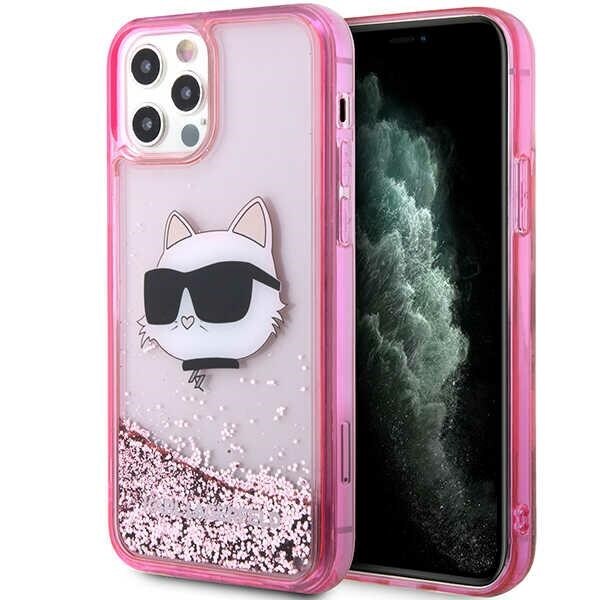 Karl Lagerfeld KLHCP12MLNCHCP iPhone 12/ 12 Pro 6,1" rosa/rosa hardcase Glitter Choupette Head