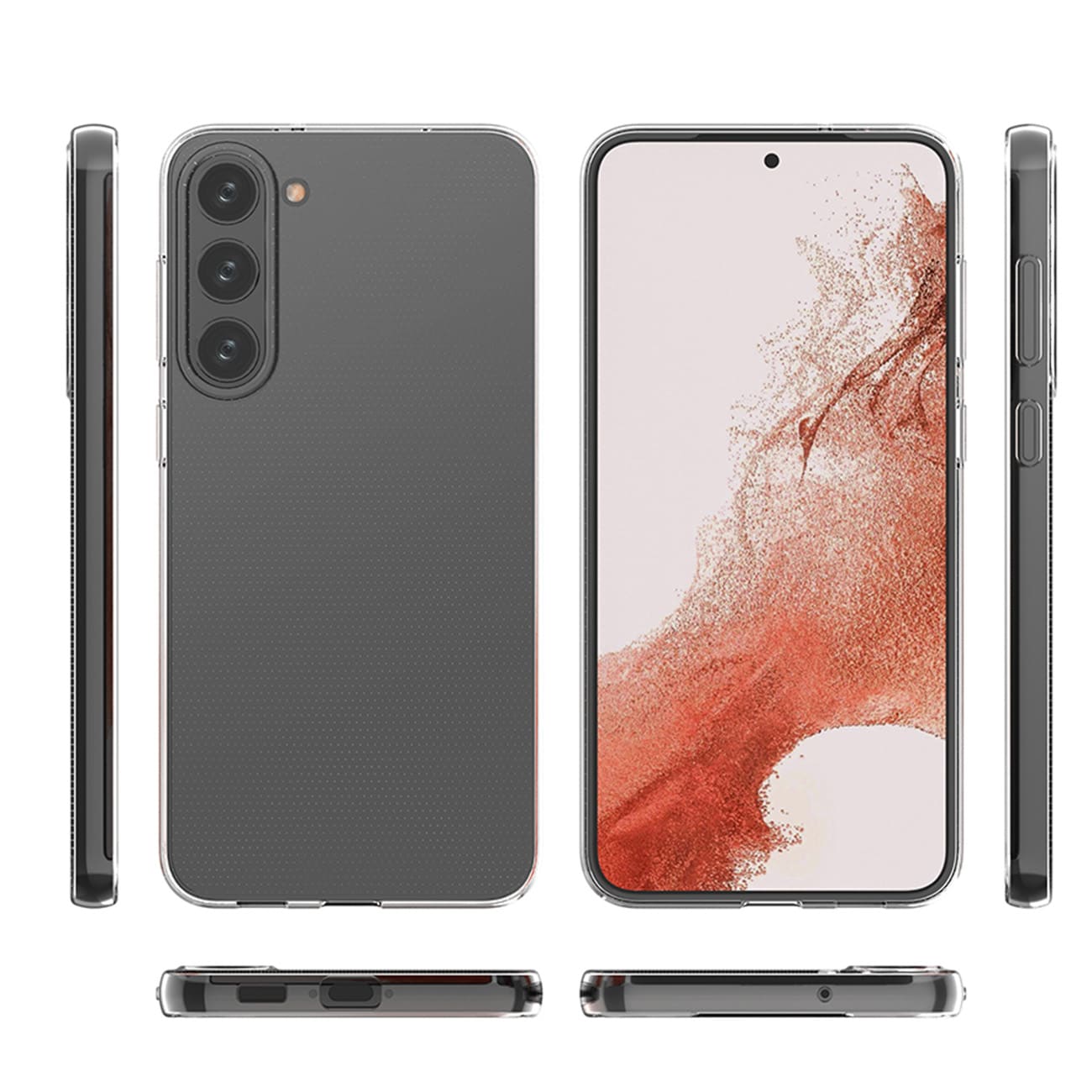 Ultra Clear 0,5 mm etui for Samsung Galaxy S23+ tynt deksel gjennomsiktig