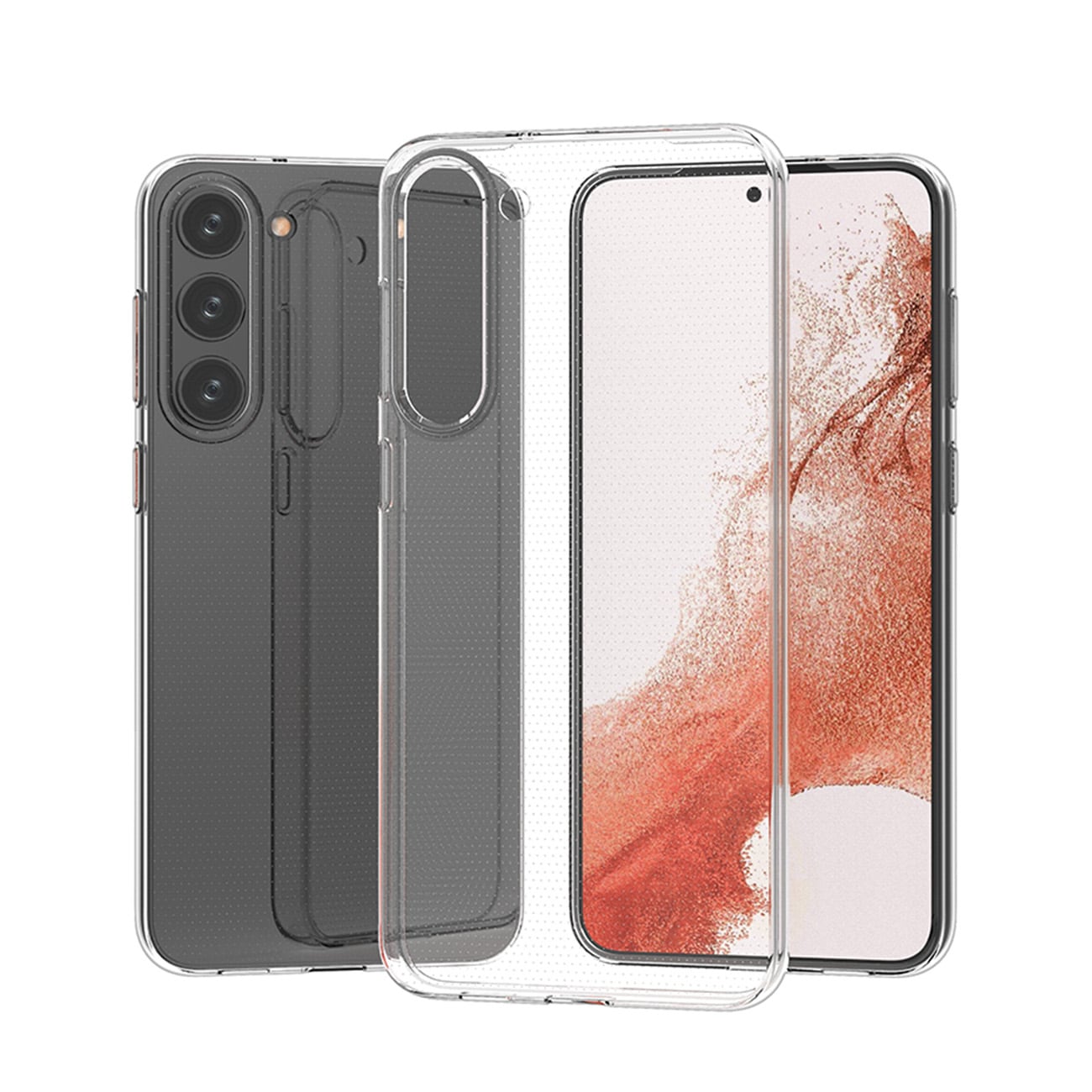 Ultra Clear 0,5 mm etui for Samsung Galaxy S23+ tynt deksel gjennomsiktig