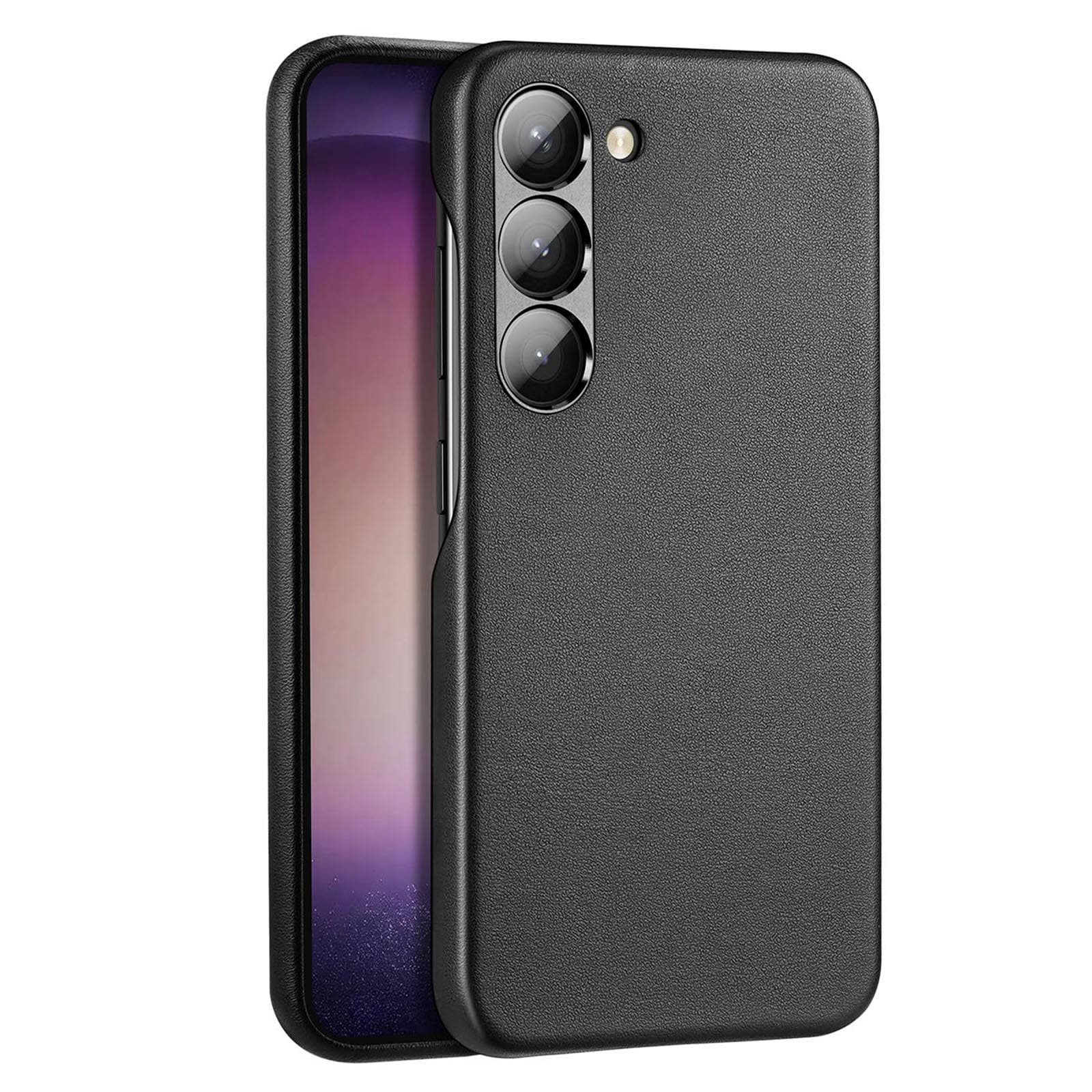 Dux Ducis Grit-etui for Samsung Galaxy S23+ elegant etui laget av kunstlær svart