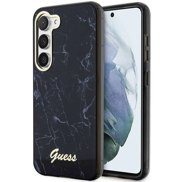 Guess GUHCS23SPCUMAK S23 S911 svart/svart hardcase Marmor