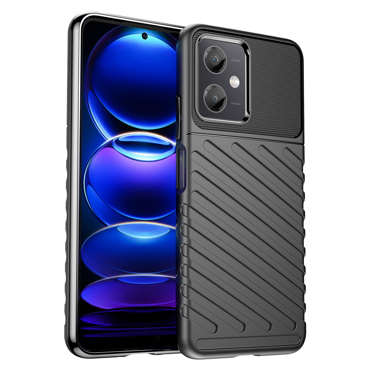 Thunder Case Xiaomi Poco X5 5G / Redmi Note 12 5G silikon panseretui svart