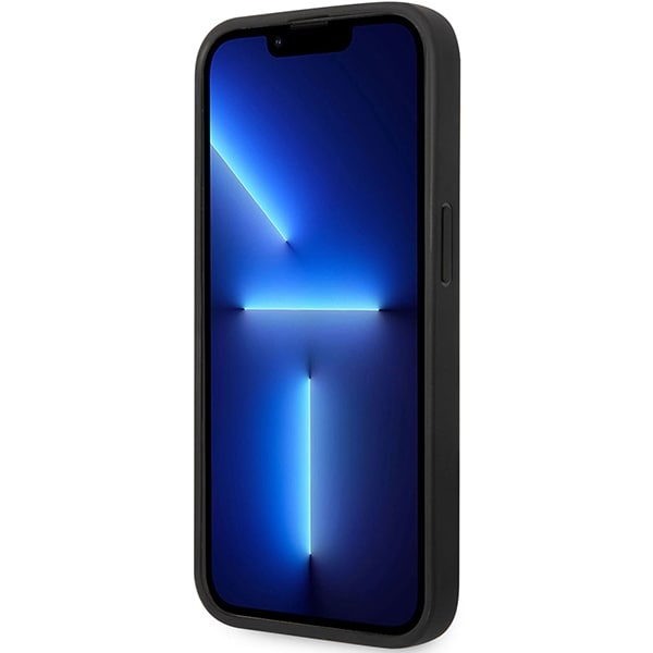 Etui BMW BMHCP14L22RQDK iPhone 14 Pro 6,1" svart/svart Quiltet skinnveske