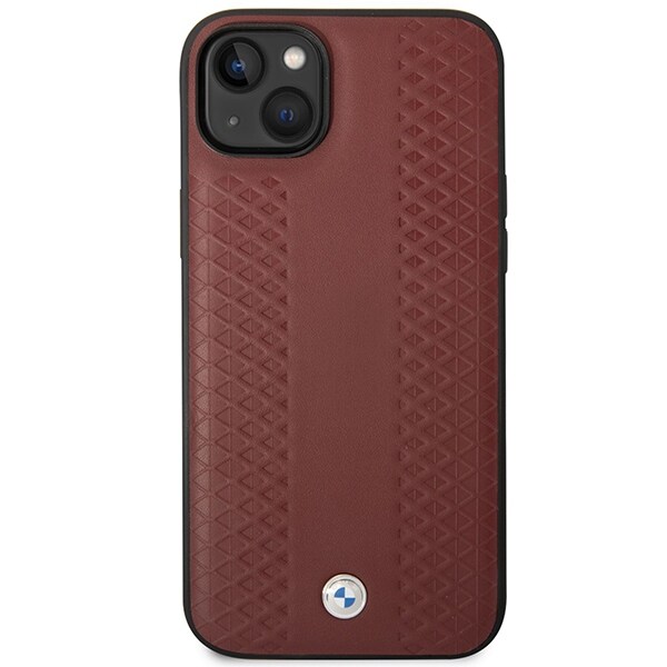 Etui BMW BMHCP14S22RFGR iPhone 14 6,1" Burgundy/burgundy Skinn Diamantmønster