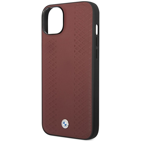 Etui BMW BMHCP14S22RFGR iPhone 14 6,1" Burgundy/burgundy Skinn Diamantmønster