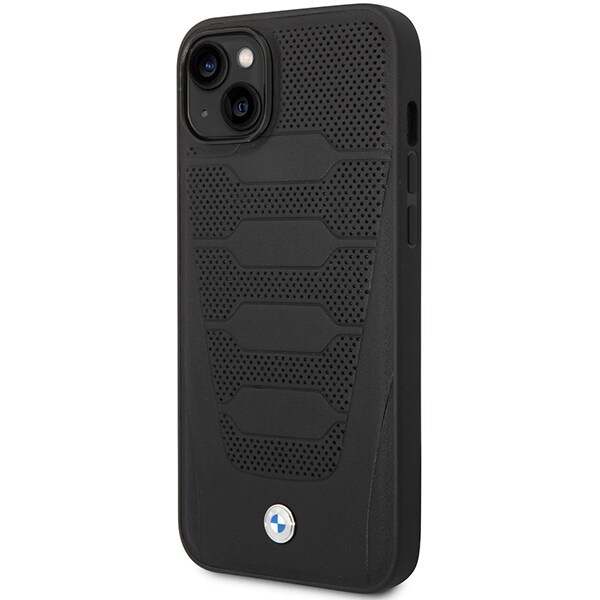 Etui BMW BMHCP14S22RPSK iPhone 14 6,1" svart/svart Skinnseter Mønster