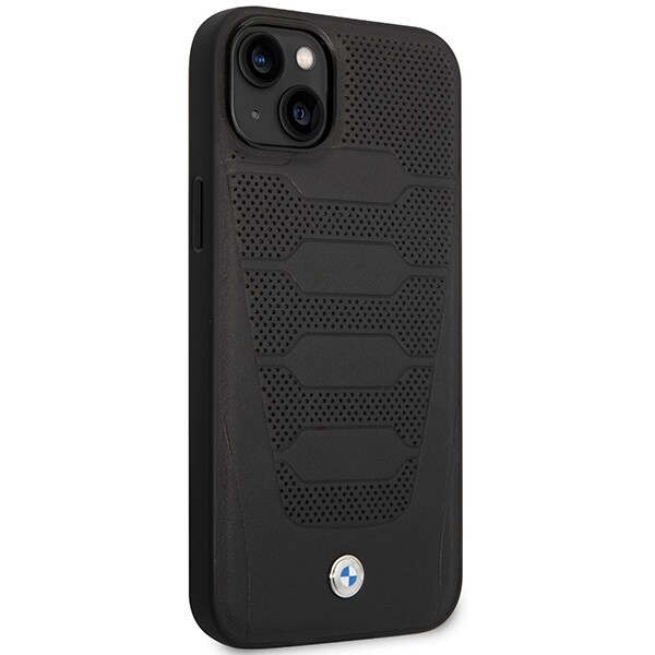 Etui BMW BMHCP14S22RPSK iPhone 14 6,1" svart/svart Skinnseter Mønster