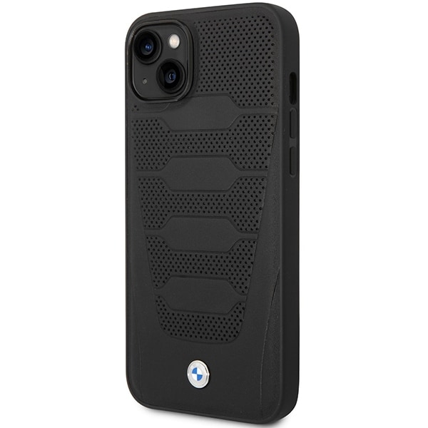 Etui BMW BMHCP14S22RPSK iPhone 14 6,1" svart/svart Skinnseter Mønster
