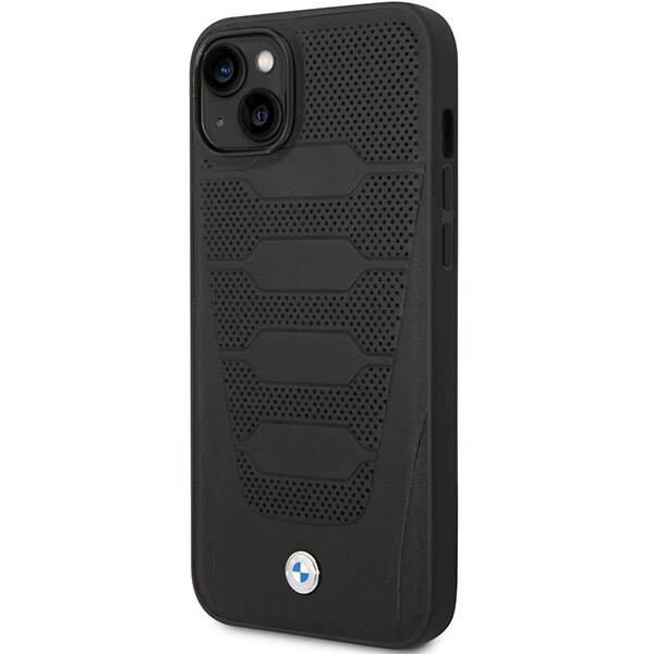 Etui BMW BMHCP14S22RPSK iPhone 14 6,1" svart/svart Skinnseter Mønster