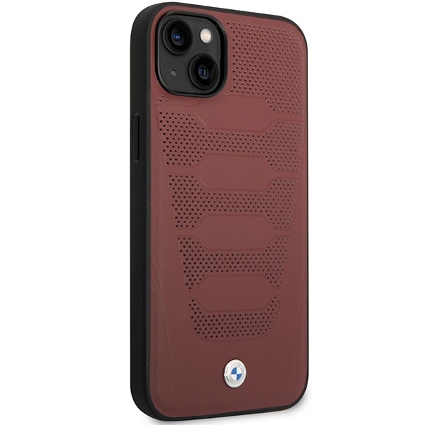 Etui BMW BMHCP14S22RPSR iPhone 14 6,1" burgunder/burgunder skinn seter mønster