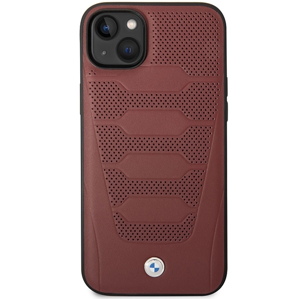 Etui BMW BMHCP14S22RPSR iPhone 14 6,1" burgunder/burgunder skinn seter mønster