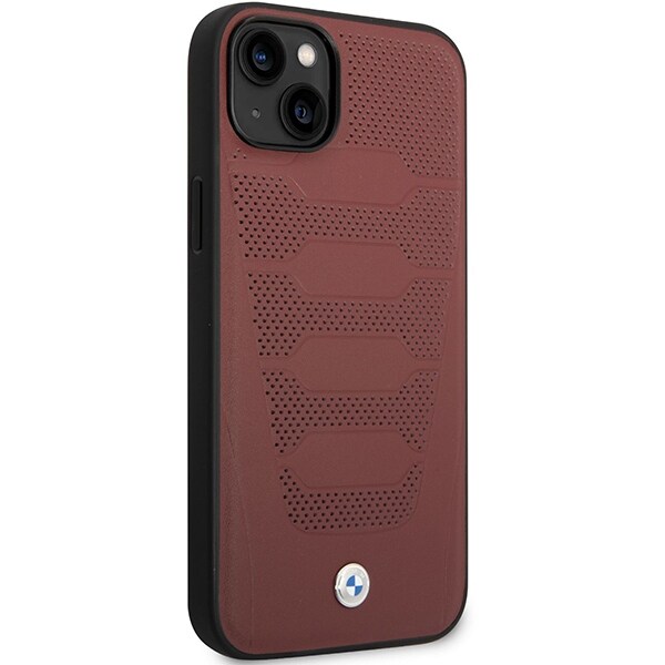 Etui BMW BMHCP14S22RPSR iPhone 14 6,1" burgunder/burgunder skinn seter mønster