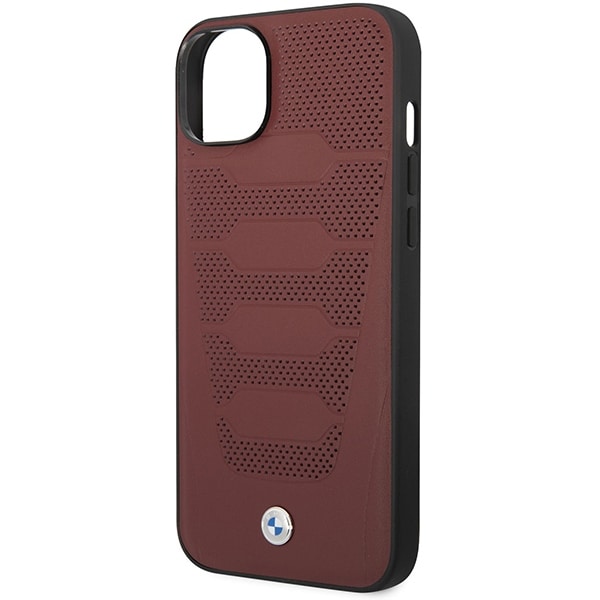 Etui BMW BMHCP14S22RPSR iPhone 14 6,1" burgunder/burgunder skinn seter mønster