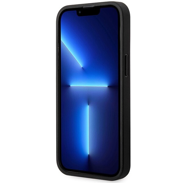 Etui BMW BMHMP14X22RFGK iPhone 14 Pro Max 6,7" svart/svart lær med diamantmønster MagSafe