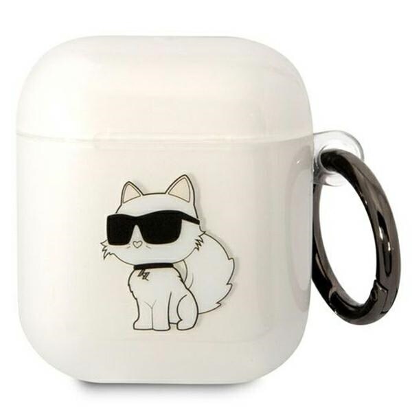 Karl Lagerfeld KLA2HNCHTCT Airpods 1/2 deksel gjennomsiktig Ikonik Choupette