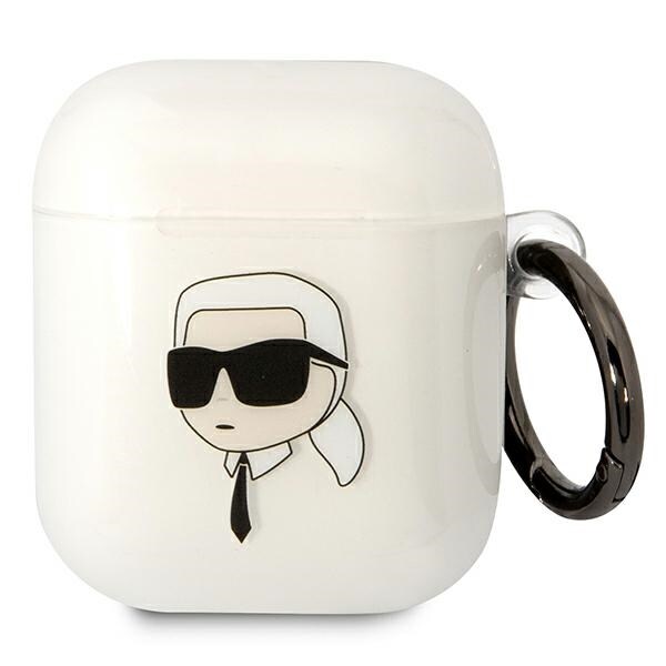 Karl Lagerfeld KLA2HNIKTCT AirPods 1/2 deksel gjennomsiktig Karl`s Head