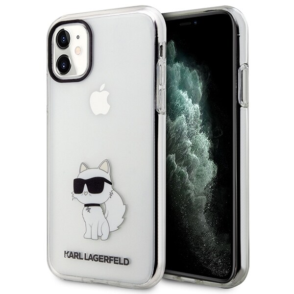 Karl Lagerfeld Ikonik Choupette-etui for iPhone 11 / Xr - gjennomsiktig